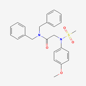 N,N-dibenzyl-2-(4-methoxy-N-methylsulfonylanilino)acetamide