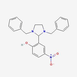 molecular formula C23H23N3O3 B3554123 2-(1,3-Dibenzylimidazolidin-2-yl)-4-nitrophenol 