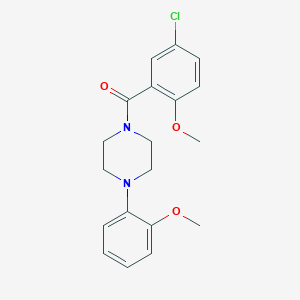 molecular formula C19H21ClN2O3 B3554159 1-(5-chloro-2-methoxybenzoyl)-4-(2-methoxyphenyl)piperazine 