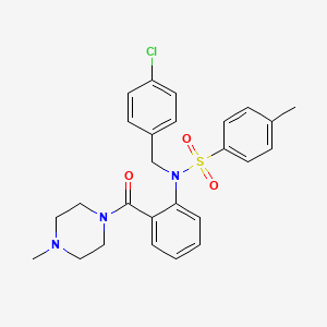 N-[(4-chlorophenyl)methyl]-4-methyl-N-[2-(4-methylpiperazine-1-carbonyl)phenyl]benzenesulfonamide