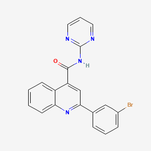 2-(3-bromophenyl)-N-2-pyrimidinyl-4-quinolinecarboxamide