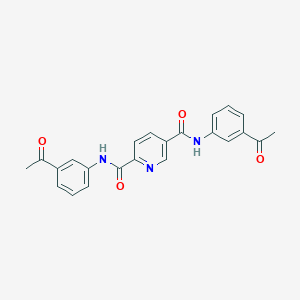 molecular formula C23H19N3O4 B3554221 N2,N5-BIS(3-ACETYLPHENYL)PYRIDINE-2,5-DICARBOXAMIDE 