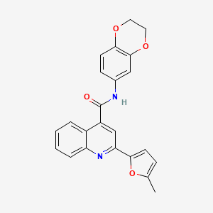 N-(2,3-dihydro-1,4-benzodioxin-6-yl)-2-(5-methyl-2-furyl)-4-quinolinecarboxamide