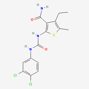 2-{[(3,4-dichloroanilino)carbonyl]amino}-4-ethyl-5-methyl-3-thiophenecarboxamide