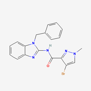 N-(1-BENZYL-1H-1,3-BENZIMIDAZOL-2-YL)-4-BROMO-1-METHYL-1H-PYRAZOLE-3-CARBOXAMIDE