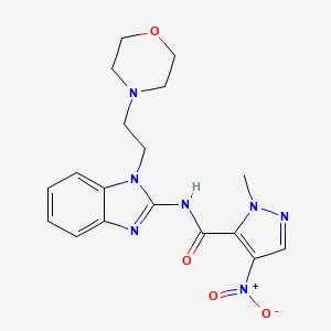 1-methyl-N-{1-[2-(4-morpholinyl)ethyl]-1H-benzimidazol-2-yl}-4-nitro-1H-pyrazole-5-carboxamide