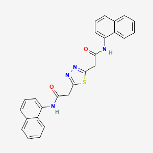 molecular formula C26H20N4O2S B3554302 2,2'-(1,3,4-thiadiazole-2,5-diyl)bis(N-1-naphthylacetamide) 