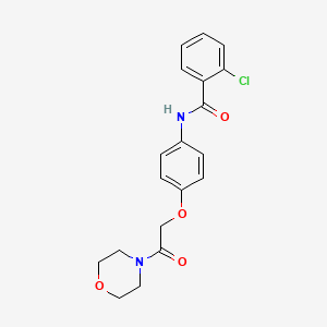 molecular formula C19H19ClN2O4 B3554313 2-chloro-N-{4-[2-(4-morpholinyl)-2-oxoethoxy]phenyl}benzamide 