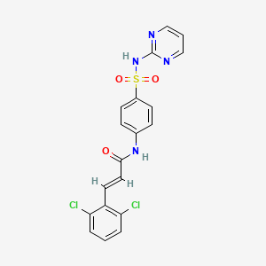 molecular formula C19H14Cl2N4O3S B3554314 3-(2,6-dichlorophenyl)-N-{4-[(2-pyrimidinylamino)sulfonyl]phenyl}acrylamide 