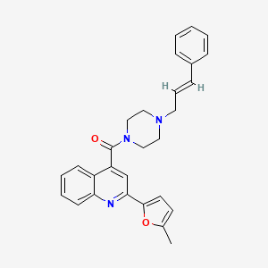 2-(5-methyl-2-furyl)-4-{[4-(3-phenyl-2-propen-1-yl)-1-piperazinyl]carbonyl}quinoline