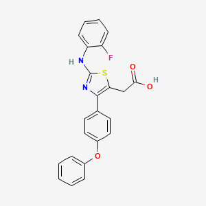 [2-[(2-fluorophenyl)amino]-4-(4-phenoxyphenyl)-1,3-thiazol-5-yl]acetic acid