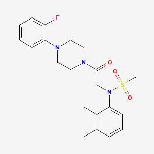 molecular formula C21H26FN3O3S B3554365 N-(2,3-dimethylphenyl)-N-{2-[4-(2-fluorophenyl)-1-piperazinyl]-2-oxoethyl}methanesulfonamide 