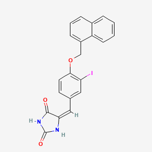 5-[3-iodo-4-(1-naphthylmethoxy)benzylidene]-2,4-imidazolidinedione