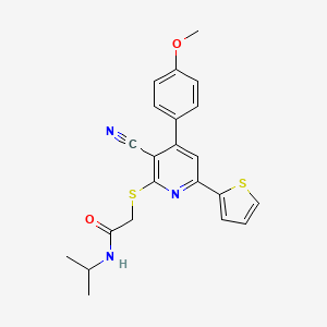 2-{[3-cyano-4-(4-methoxyphenyl)-6-(2-thienyl)-2-pyridinyl]thio}-N-isopropylacetamide