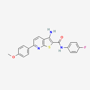 3-amino-N-(4-fluorophenyl)-6-(4-methoxyphenyl)thieno[2,3-b]pyridine-2-carboxamide