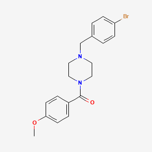 molecular formula C19H21BrN2O2 B3554390 1-[(4-Bromophenyl)methyl]-4-(4-methoxybenzoyl)piperazine 