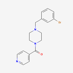 molecular formula C17H18BrN3O B3554402 1-[(3-Bromophenyl)methyl]-4-(pyridine-4-carbonyl)piperazine 