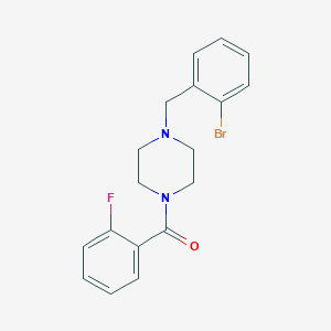 molecular formula C18H18BrFN2O B3554405 1-(2-bromobenzyl)-4-(2-fluorobenzoyl)piperazine 