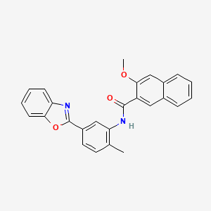 N-[5-(1,3-benzoxazol-2-yl)-2-methylphenyl]-3-methoxy-2-naphthamide