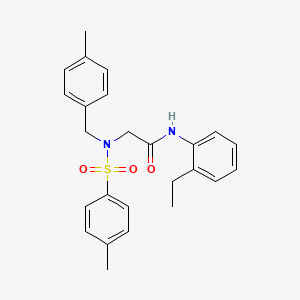 molecular formula C25H28N2O3S B3554454 N~1~-(2-ethylphenyl)-N~2~-(4-methylbenzyl)-N~2~-[(4-methylphenyl)sulfonyl]glycinamide 