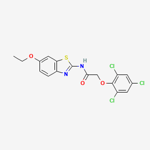 molecular formula C17H13Cl3N2O3S B3554455 N-(6-ethoxy-1,3-benzothiazol-2-yl)-2-(2,4,6-trichlorophenoxy)acetamide 