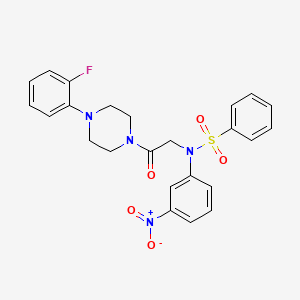 N-{2-[4-(2-fluorophenyl)-1-piperazinyl]-2-oxoethyl}-N-(3-nitrophenyl)benzenesulfonamide