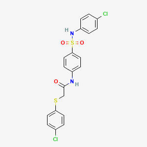 N-(4-{[(4-chlorophenyl)amino]sulfonyl}phenyl)-2-[(4-chlorophenyl)thio]acetamide