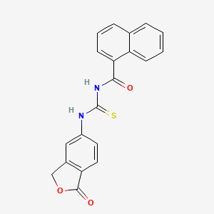 molecular formula C20H14N2O3S B3554532 N-{[(1-oxo-1,3-dihydro-2-benzofuran-5-yl)amino]carbonothioyl}-1-naphthamide 