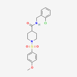 N-[(2-chlorophenyl)methyl]-1-(4-methoxyphenyl)sulfonylpiperidine-4-carboxamide