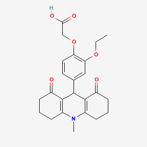 [2-ethoxy-4-(10-methyl-1,8-dioxo-1,2,3,4,5,6,7,8,9,10-decahydro-9-acridinyl)phenoxy]acetic acid