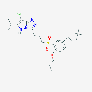 3-[3-[2-butoxy-5-(2,4,4-trimethylpentan-2-yl)phenyl]sulfonylpropyl]-7-chloro-6-propan-2-yl-5H-pyrazolo[5,1-c][1,2,4]triazole