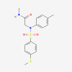 N~1~-methyl-N~2~-(4-methylphenyl)-N~2~-{[4-(methylthio)phenyl]sulfonyl}glycinamide