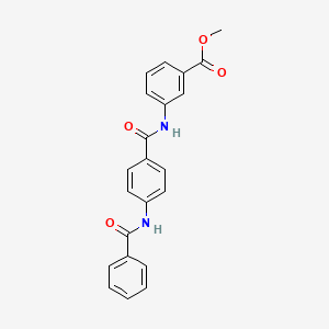 molecular formula C22H18N2O4 B3554623 methyl 3-{[4-(benzoylamino)benzoyl]amino}benzoate 