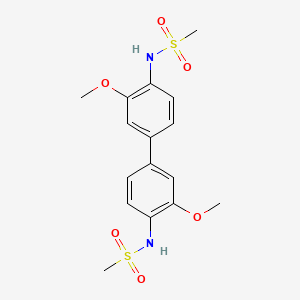 molecular formula C16H20N2O6S2 B3554634 N,N'-(3,3'-dimethoxy-4,4'-biphenyldiyl)dimethanesulfonamide 