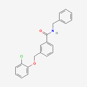 molecular formula C21H18ClNO2 B3554646 N-benzyl-3-[(2-chlorophenoxy)methyl]benzamide 