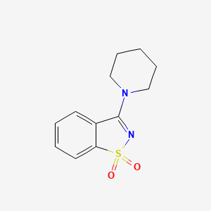 molecular formula C12H14N2O2S B3554680 1,2-Benzisothiazole, 3-piperidino-, 1,1-dioxide CAS No. 7668-30-6