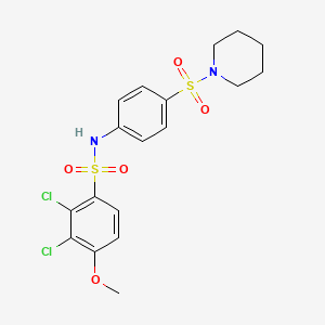 2,3-dichloro-4-methoxy-N-[4-(1-piperidinylsulfonyl)phenyl]benzenesulfonamide