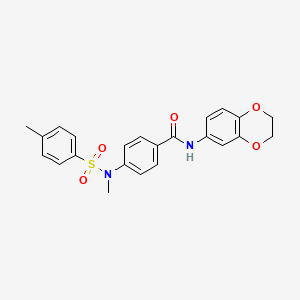 molecular formula C23H22N2O5S B3554715 N-(2,3-dihydro-1,4-benzodioxin-6-yl)-4-{methyl[(4-methylphenyl)sulfonyl]amino}benzamide 