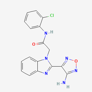 2-[2-(4-amino-1,2,5-oxadiazol-3-yl)-1H-benzimidazol-1-yl]-N-(2-chlorophenyl)acetamide