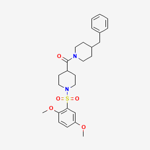 4-benzyl-1-({1-[(2,5-dimethoxyphenyl)sulfonyl]-4-piperidinyl}carbonyl)piperidine