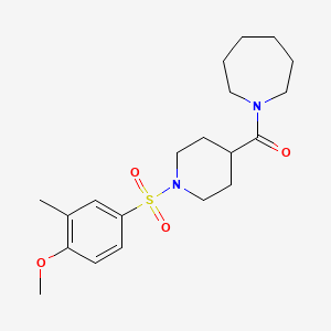 molecular formula C20H30N2O4S B3554780 1-({1-[(4-methoxy-3-methylphenyl)sulfonyl]-4-piperidinyl}carbonyl)azepane 