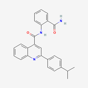 N~4~-[2-(AMINOCARBONYL)PHENYL]-2-(4-ISOPROPYLPHENYL)-4-QUINOLINECARBOXAMIDE