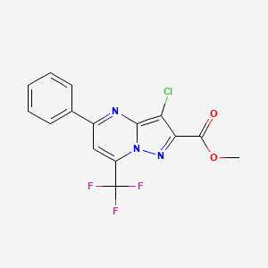 methyl 3-chloro-5-phenyl-7-(trifluoromethyl)pyrazolo[1,5-a]pyrimidine-2-carboxylate