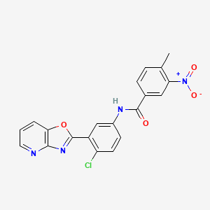 N-(4-chloro-3-[1,3]oxazolo[4,5-b]pyridin-2-ylphenyl)-4-methyl-3-nitrobenzamide