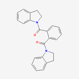 molecular formula C24H20N2O2 B3554887 1,1'-(1,2-phenylenedicarbonyl)diindoline 