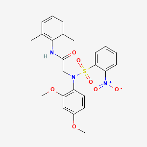 N~2~-(2,4-dimethoxyphenyl)-N~1~-(2,6-dimethylphenyl)-N~2~-[(2-nitrophenyl)sulfonyl]glycinamide