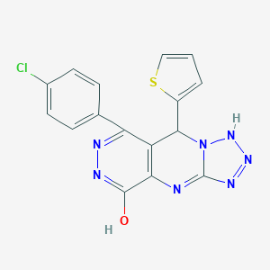 10-(4-chlorophenyl)-8-thiophen-2-yl-2,4,5,6,7,11,12-heptazatricyclo[7.4.0.03,7]trideca-1(9),2,4,10,12-pentaen-13-ol