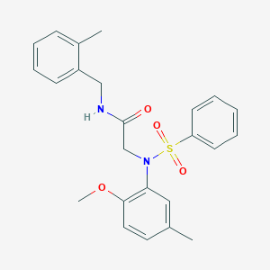 N~2~-(2-methoxy-5-methylphenyl)-N~1~-(2-methylbenzyl)-N~2~-(phenylsulfonyl)glycinamide