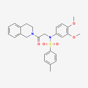 N-[2-(3,4-dihydro-2(1H)-isoquinolinyl)-2-oxoethyl]-N-(3,4-dimethoxyphenyl)-4-methylbenzenesulfonamide