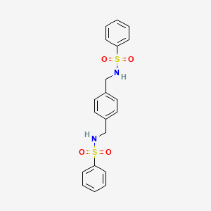 molecular formula C20H20N2O4S2 B3554957 N,N'-[1,4-phenylenebis(methylene)]dibenzenesulfonamide CAS No. 93170-19-5